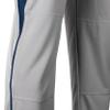 CHAMPRO boys Champro Youth Triple Crown Open Bottom Baseball Pant w Geometric Side Insert, Grey, Navy, Medium US view 2