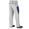 CHAMPRO boys Champro Youth Triple Crown Open Bottom Baseball Pant w Geometric Side Insert, Grey, Navy, Medium US view 3