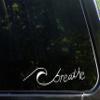 Sign Depot Breathe (Wave) - 3-3/4" x 8-1/2" - Vinyl Die Cut Decal/Bumper Sticker for Windows, Cars, Trucks, Laptops, Etc. view 1