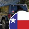 Check6 Texas Flag Bumper Sticker 2-Pack 3"x5" view 3