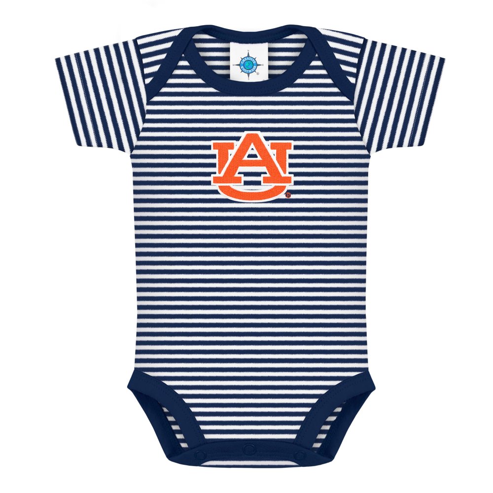 Creative Knitwear Auburn University Tigers Striped Baby Bodysuit