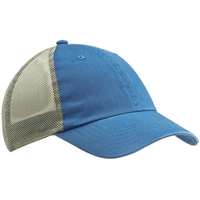 Big Accessories Washed Trucker Cap OS BLUE/ GRAY
