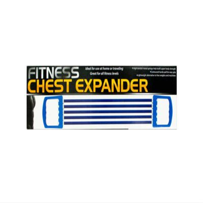 bulk buys Compact Design Fitness Chest Expander with 4.5" Wide Handles, Pack of 4 - White, Blue