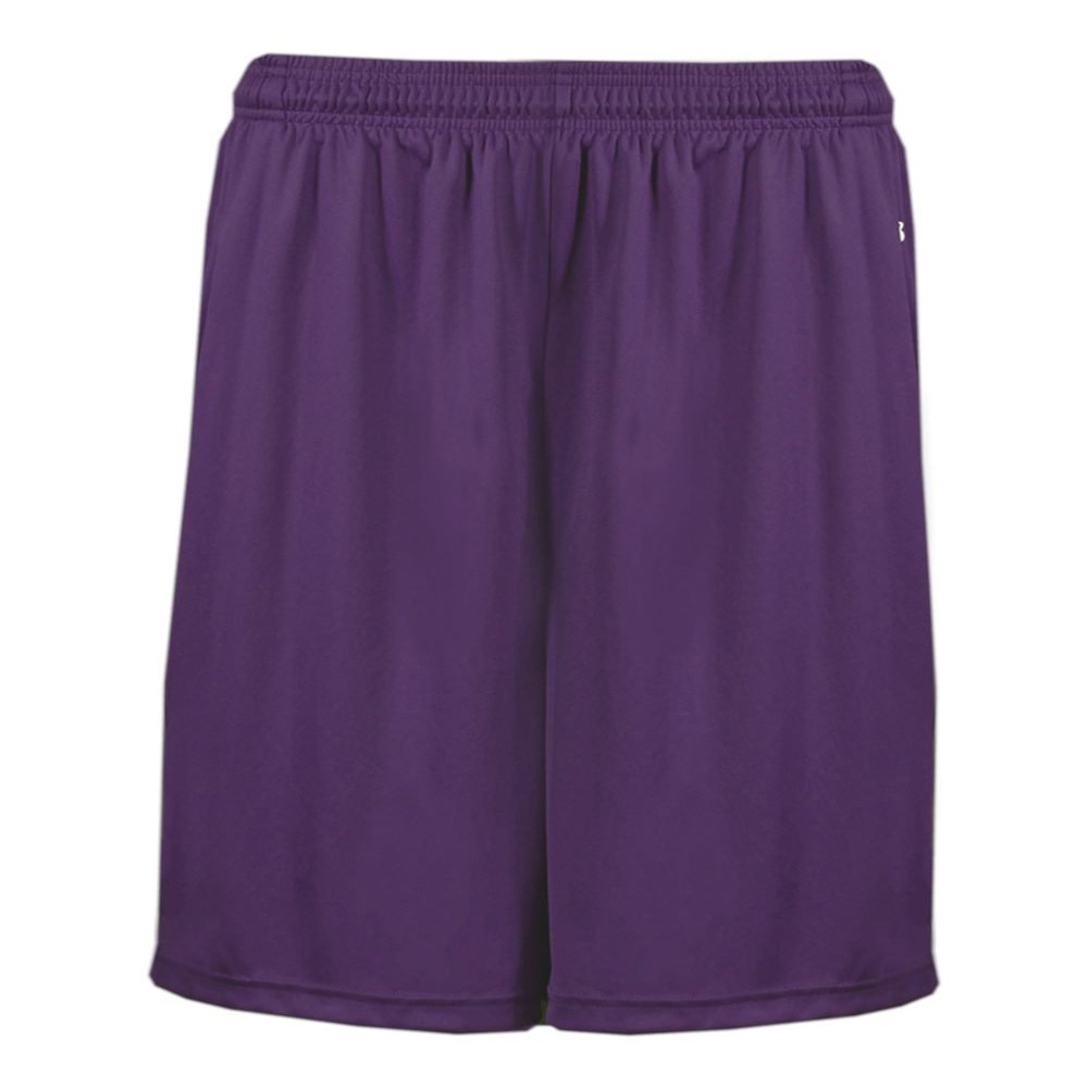 Badger Sport Purple 10" Adult 2X Athletic B-Core Pocketed Shorts