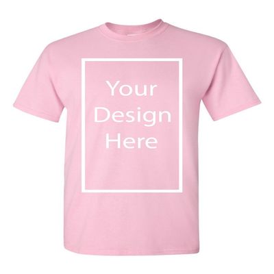 Add Your Own and Text Design Custom Personalized Adult T-Shirt Tee (XXX Large, Pink)