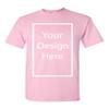 Add Your Own and Text Design Custom Personalized Adult T-Shirt Tee (XXX Large, Pink) view 1