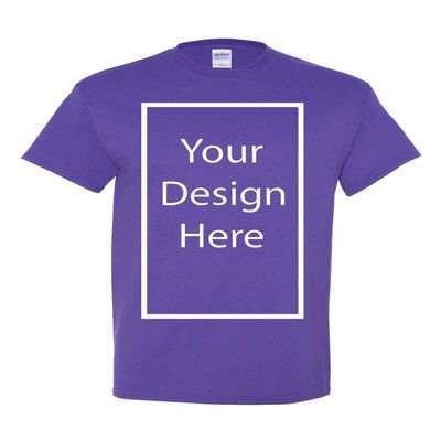 Add Your Own and Text Design Custom Personalized Adult T-Shirt Tee (XXX Large, Lilac)
