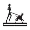 'Female Canicross' | Medal Hanger Display Holder | Black Finish Metal view 1