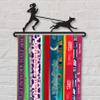 'Female Canicross' | Medal Hanger Display Holder | Black Finish Metal view 2