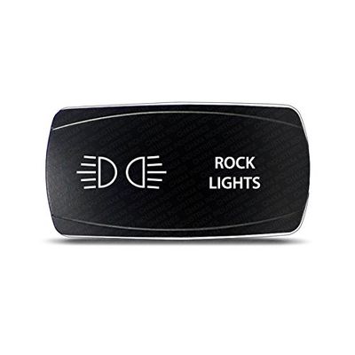 CH4X4 Rocker Switch Rock Symbol 4 - Horizontal - While Led