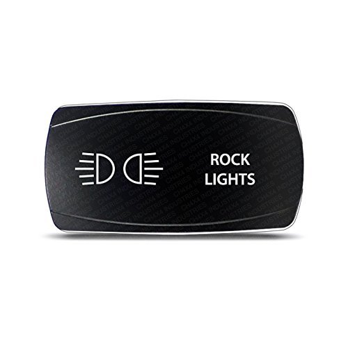 CH4X4 Rocker Switch Rock Symbol 4 - Horizontal - While Led