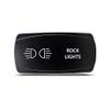 CH4X4 Rocker Switch Rock Symbol 4 - Horizontal - While Led view 1