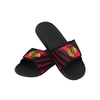 FOCO NHL Chicago Blackhawks Men's Legacy Sport Slide Slippers, X-Large, Team Color