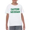 UGP Campus Apparel Unisex-Child YS01 - Eastern Michigan Eagles Basic Block Youth T-Shirt - X-Large - White view 4