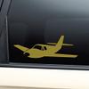 Nashville Decals Small Airplane Flight Vinyl Decal Laptop Car Truck Bumper Window Sticker - Metallic Gold Matte view 1