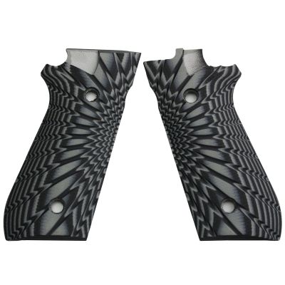 StonerCNC Sunburst G10 Grips Will Fit Taurus PT92 PT 92 with Decocker (Grey Black)