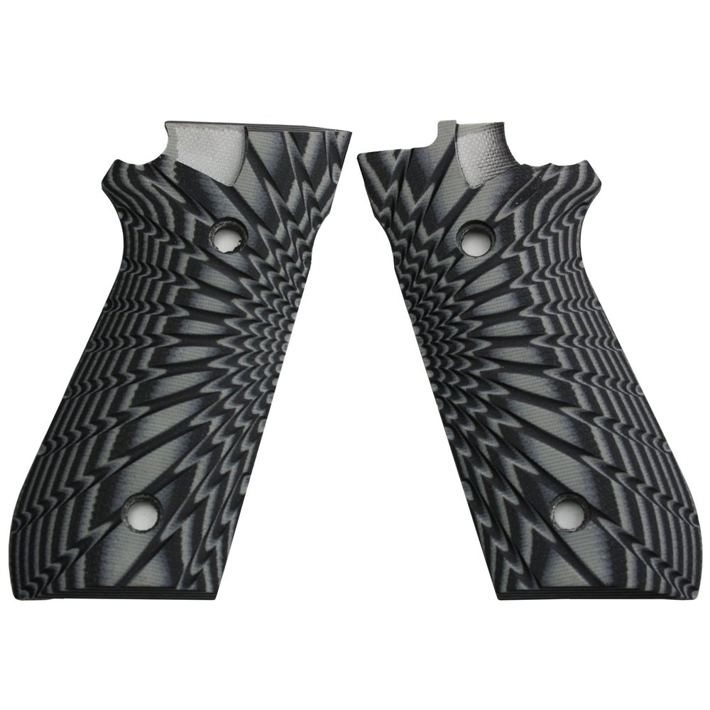 StonerCNC Sunburst G10 Grips Will Fit Taurus PT92 PT 92 with Decocker (Grey Black)