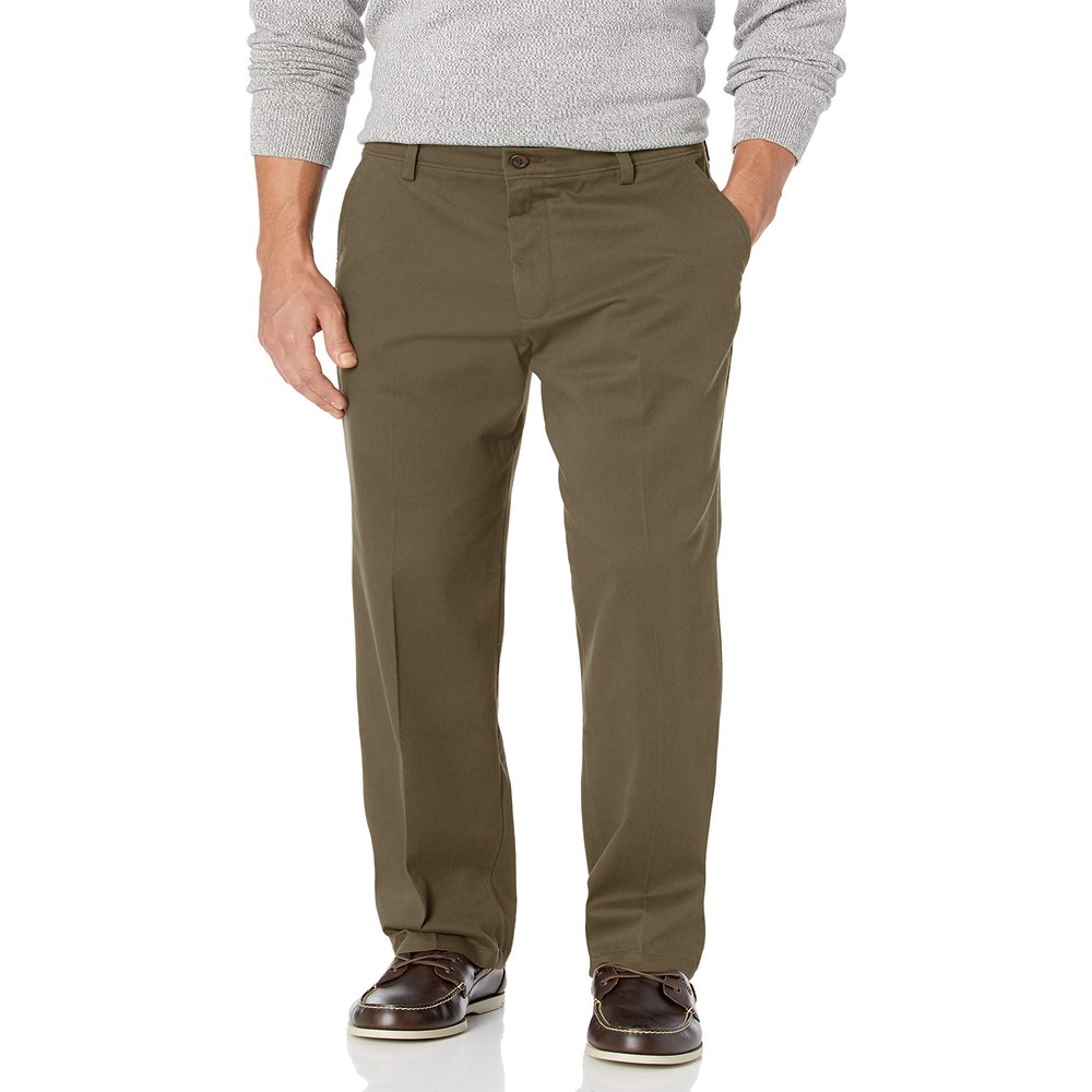 Dockers Men's Classic Fit Easy Khaki Pants (Regular and Big & Tall), Dark Pebble, 40W x 30L