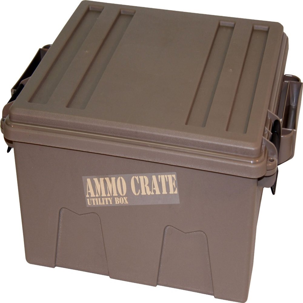 3 x MTM ACR8-72 Ammo Crate Utility Box with 7.25" Deep, Large, Dark Earth
