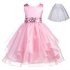 ekidsbridal Wedding Ruffles Organza Flower Girl Dress Sequin Toddler Pageant Free Petticoat 012s view 1