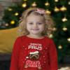 Tstars Santa Paws Pug Ugly Christmas Sweater Kids Shirt Dog Long Sleeve T-Shirt 2T Red view 2