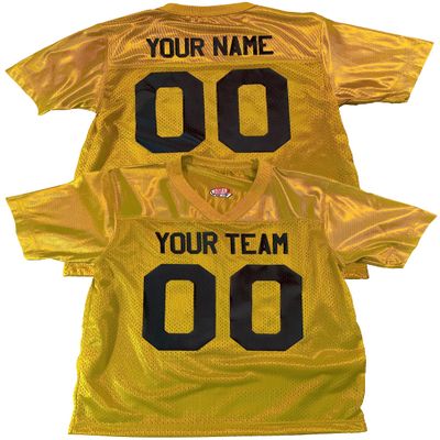 Custom Football Jersey for Men You Design Online in Adult Large in Gold