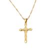 24K Gold Jesus Cross Necklace Religion Crucifix Pendant Jewelry view 1