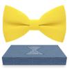 Bow Tie House Boys Classic Pre-Tied Bow Tie Formal Solid Tuxedo (Medium, Yellow) view 1