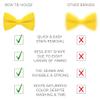 Bow Tie House Boys Classic Pre-Tied Bow Tie Formal Solid Tuxedo (Medium, Yellow) view 3