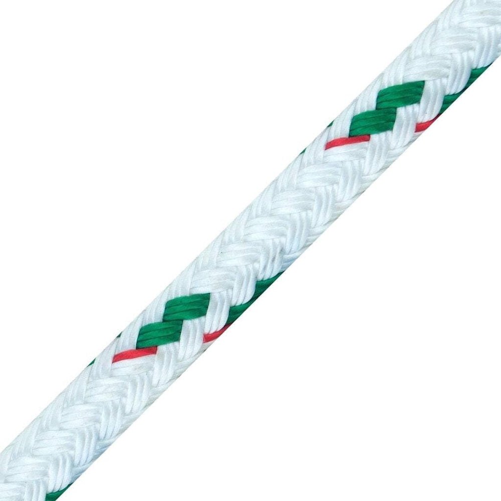 New England Ropes 3/16in (5mm) Sta-Set Green Fleck 90 Feet Long