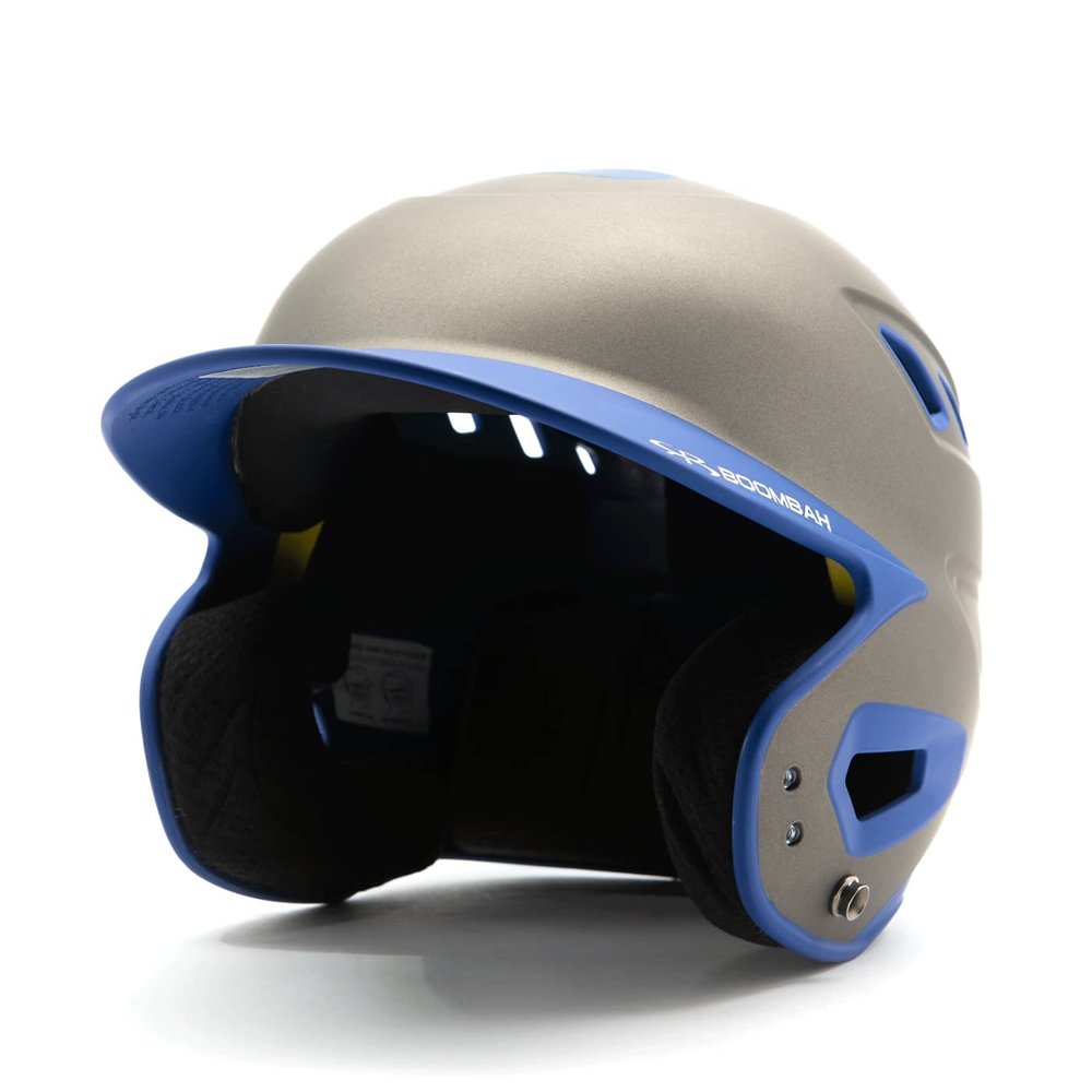Boombah DEFCON Batting Helmet Charcoal/Royal Blue - Size Junior 6 1/4" - 7"