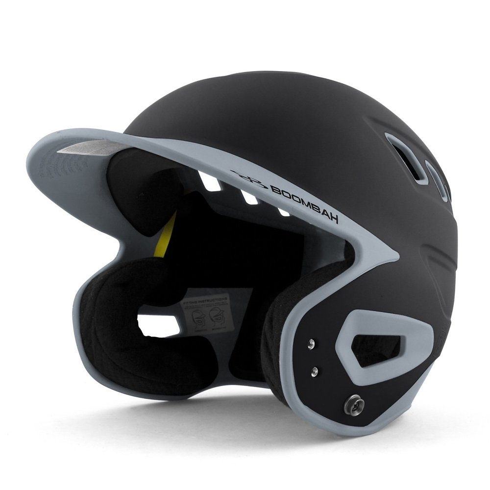 Boombah DEFCON Batting Helmet Black/Gray - Size Senior 7" - 7 3/4"
