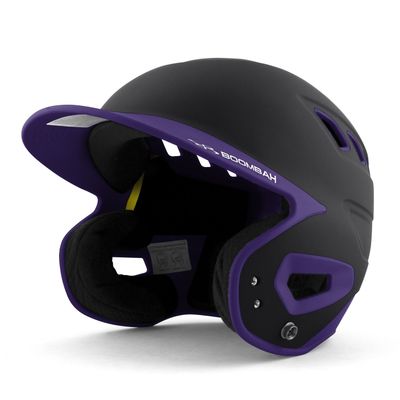 Boombah DEFCON Batting Helmet Black/Purple - Size Senior 7" - 7 3/4"