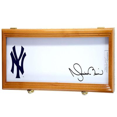 Full Size Baseball Pitchers Mound Plate Base Display Case Cabinet Shadowbox Holder 98% UV (Oak Finish)