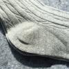 Monvecle Girls' Thick Cotton Stockings Socks Stretch Cable Knit Footed Tights Grey 2-4 view 3