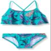 Kanu Surf Big Girl's Karlie Flounce Bikini Beach Sport 2-Piece Swimsuit, Heather Green Paisley, 14 view 1