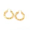 24K Gold-Bonded Twist Round Hoop Earring African Ethiopian Jewelry Women Earring view 1