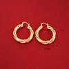 24K Gold-Bonded Twist Round Hoop Earring African Ethiopian Jewelry Women Earring view 2