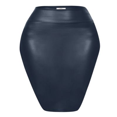 Faux Leather Skirts for Women High Waisted Leather Bodycon Pencil Skirt