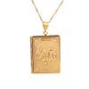 18K Gold Plated Allah Necklace Photo Locket Pendant view 1