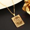 18K Gold Plated Allah Necklace Photo Locket Pendant view 2