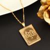 18K Gold Plated Allah Necklace Photo Locket Pendant view 3