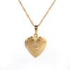 18k Gold-Filled Heart Locket Pendant Necklace with Engraved Celtic Heart view 1