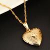 18k Gold-Filled Heart Locket Pendant Necklace with Engraved Celtic Heart view 2