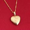 18k Gold-Filled Heart Locket Pendant Necklace with Engraved Celtic Heart view 3