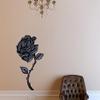 Floral Black Rose Wall Decals Stickers USColor001, Black, 36 Inches view 2