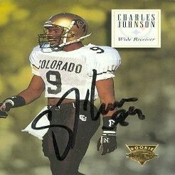 Autograph 120689 Colorado 1994 Skybox No. 173 Rookie Charles Johnson Autographed Football Card
