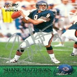 Sports Memorabilia Shane Matthews Autographed Football Card (Chicago Bears) 2000 Pacific No.66