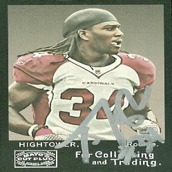 Sports Memorabilia Tim Hightower Autographed Football Card (Arizona Cardinals) 2008 Topps Mayo No.55 Rookie