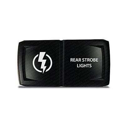 CH4X4 Rocker Switch V2 Rear Strobe Lights Symbol - Horizontal - Amber Led